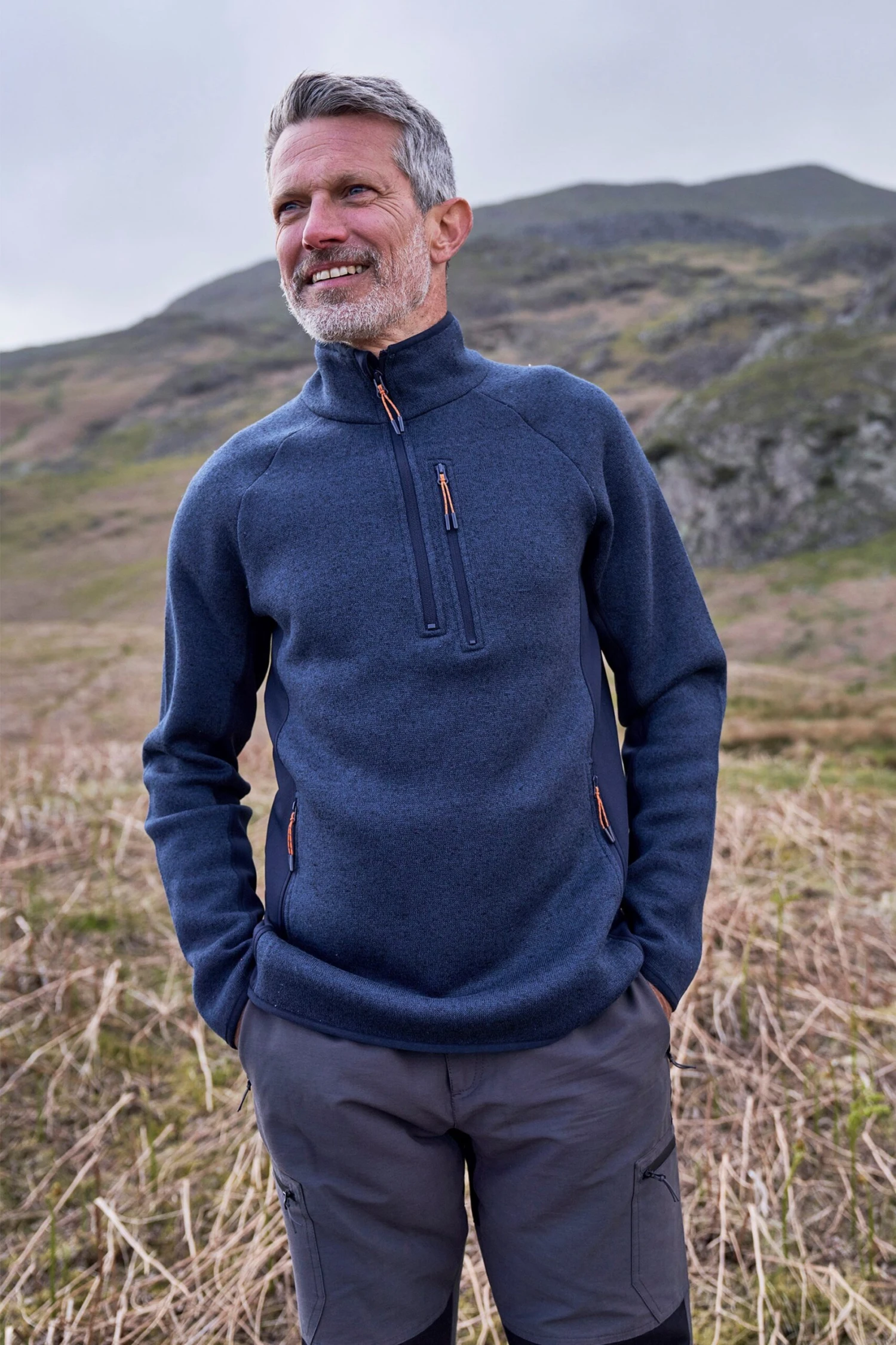 Treston Mens Half-Zip Fleece Mountain Warehouse Treston Mens Half-Zip Fleece -Mountain Warehouse 038562 nav treston half zip men ecom lifestyle aw22 01 scaled