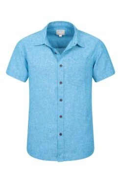Mountain Warehouse Lowe Cotton Linen Mens Shirt 6 Mountain Warehouse Lowe Cotton Linen Mens Shirt -Mountain Warehouse 038995 bbl lowe cotton linen ss shirt men ss21 5