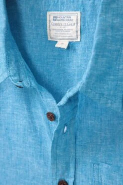 Mountain Warehouse Lowe Cotton Linen Mens Shirt 7 Mountain Warehouse Lowe Cotton Linen Mens Shirt -Mountain Warehouse 038995 bbl lowe cotton linen ss shirt men ss21 6