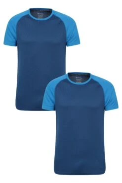 Mountain Warehouse Endurance Mens T-Shirt 2-Pack -Mountain Warehouse 039365 nav endurance isocool ss tee multipack men ss21 01