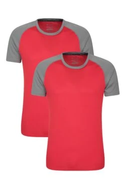 Mountain Warehouse Endurance Mens T-Shirt 2-Pack -Mountain Warehouse 039365 red endurance isocool ss tee multipack men ss20 1