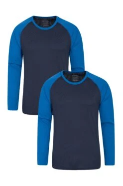 Mountain Warehouse Endurance Mens Tee 2-Pack 7 Mountain Warehouse Endurance Mens Tee 2-Pack -Mountain Warehouse 039368 blu endurance ls tee mutli pack men aw21 01