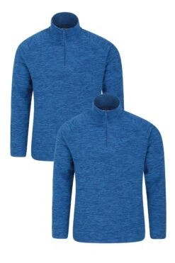 Mountain Warehouse Snowdon Melange Mens Half-Zip Fleece 2-Pack -Mountain Warehouse 039697 cob snowdon fleece multipack men aw21 01
