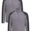 Mountain Warehouse Ashbourne Mens Half-Zip Fleece 2-Pack -Mountain Warehouse 039698 dgr ashbourne half zip fleece multipack mens ss21 1