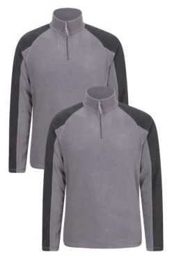 Mountain Warehouse Ashbourne Mens Half-Zip Fleece 2-Pack