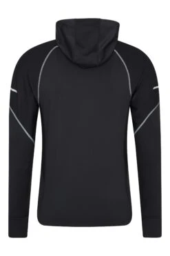 Mountain Warehouse Control Mens Reflective Running Hoodie -Mountain Warehouse 039960 bla control hoodie men aw20 3