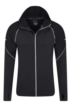 Mountain Warehouse Control Mens Reflective Running Hoodie -Mountain Warehouse 039960 bla control hoodie men aw20 5