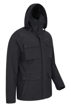 Mountain Warehouse Highland Mens Casual Cargo Jacket -Mountain Warehouse 040011 bla highland four pocket jacket men ss21 2
