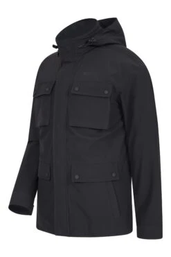 Mountain Warehouse Highland Mens Casual Cargo Jacket -Mountain Warehouse 040011 bla highland four pocket jacket men ss21 4
