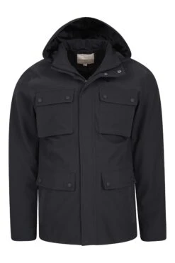 Mountain Warehouse Highland Mens Casual Cargo Jacket -Mountain Warehouse 040011 bla highland four pocket jacket men ss21 5