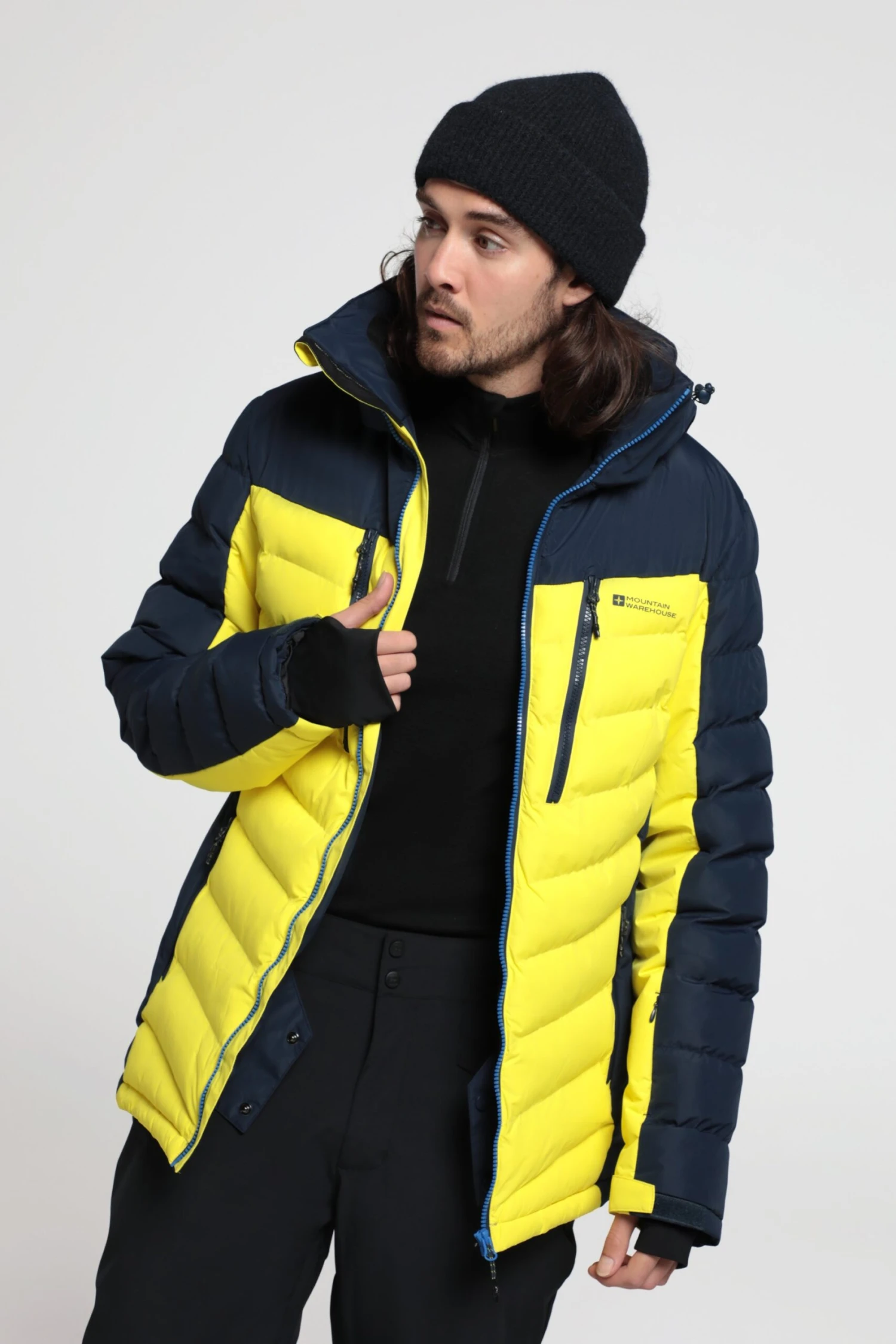 Vulcan II Mens Padded Ski Jacket Mountain Warehouse Vulcan II Mens Padded Ski Jacket -Mountain Warehouse 041752 yel vulcan ii ski jacket ecom gbg aw21 01 scaled