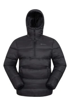 Mountain Warehouse Base Level Mens Padded Jacket -Mountain Warehouse 041988 bla base level overhead padded jacket men aw21 01