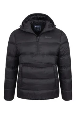 Mountain Warehouse Base Level Mens Padded Jacket -Mountain Warehouse 041988 bla base level overhead padded jacket men aw21 05