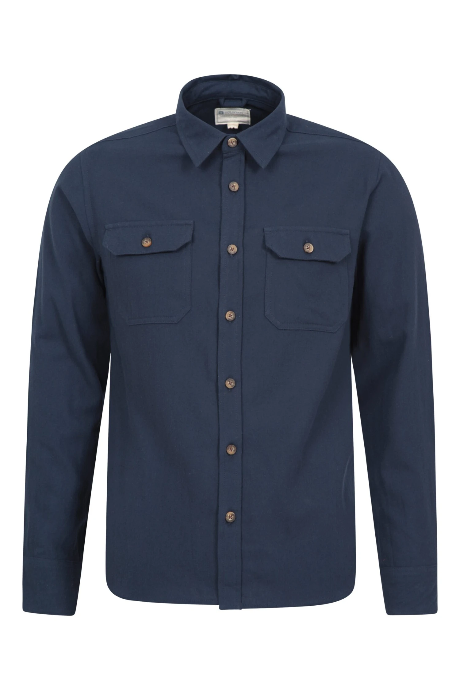 Trace Mens Flannel Shirt Mountain Warehouse Trace Mens Flannel Shirt -Mountain Warehouse 042508 blu trace flannel ls plain shirt men aw21 01 scaled