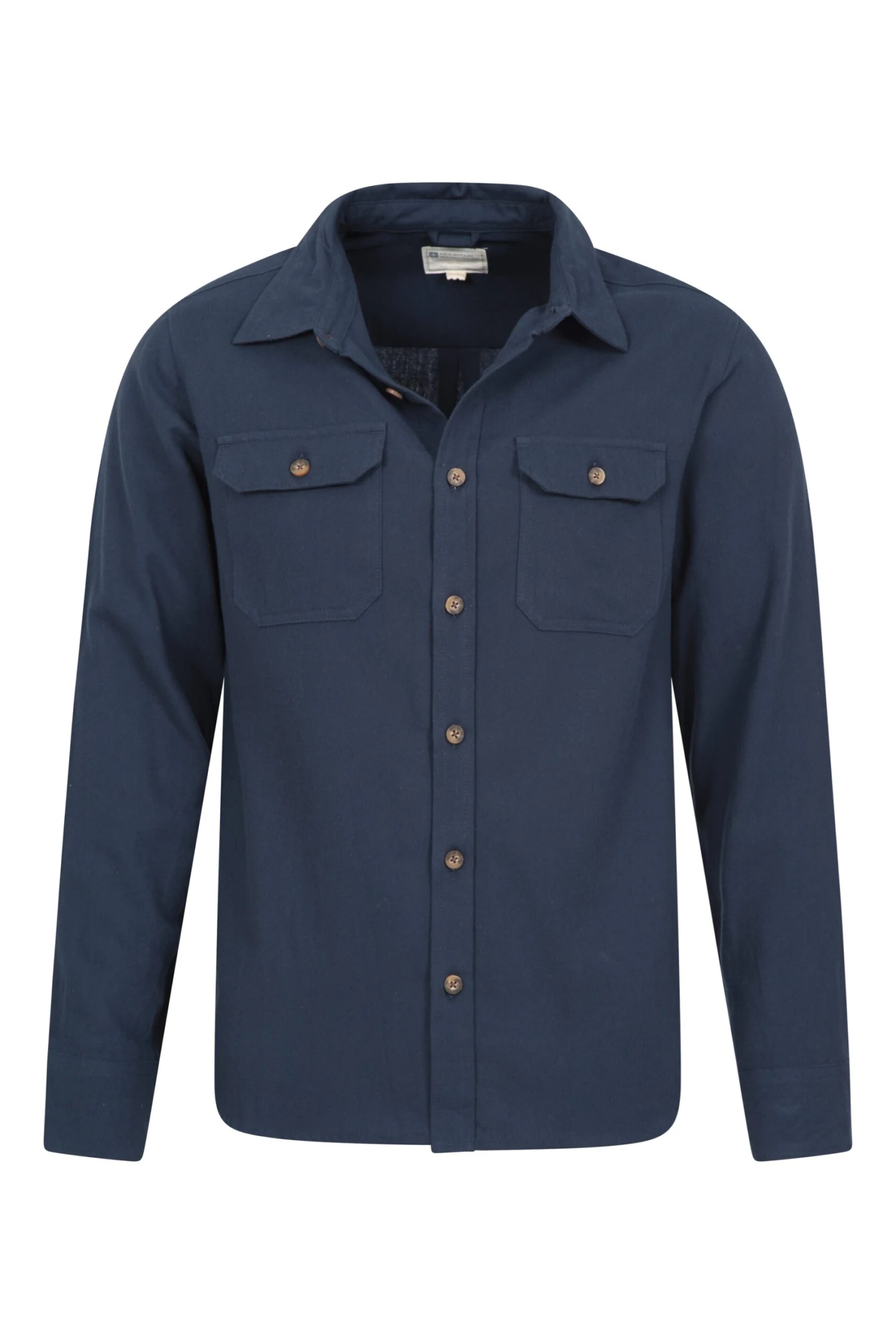 Trace Mens Flannel Shirt Mountain Warehouse Trace Mens Flannel Shirt -Mountain Warehouse 042508 blu trace flannel ls plain shirt men aw21 05 scaled