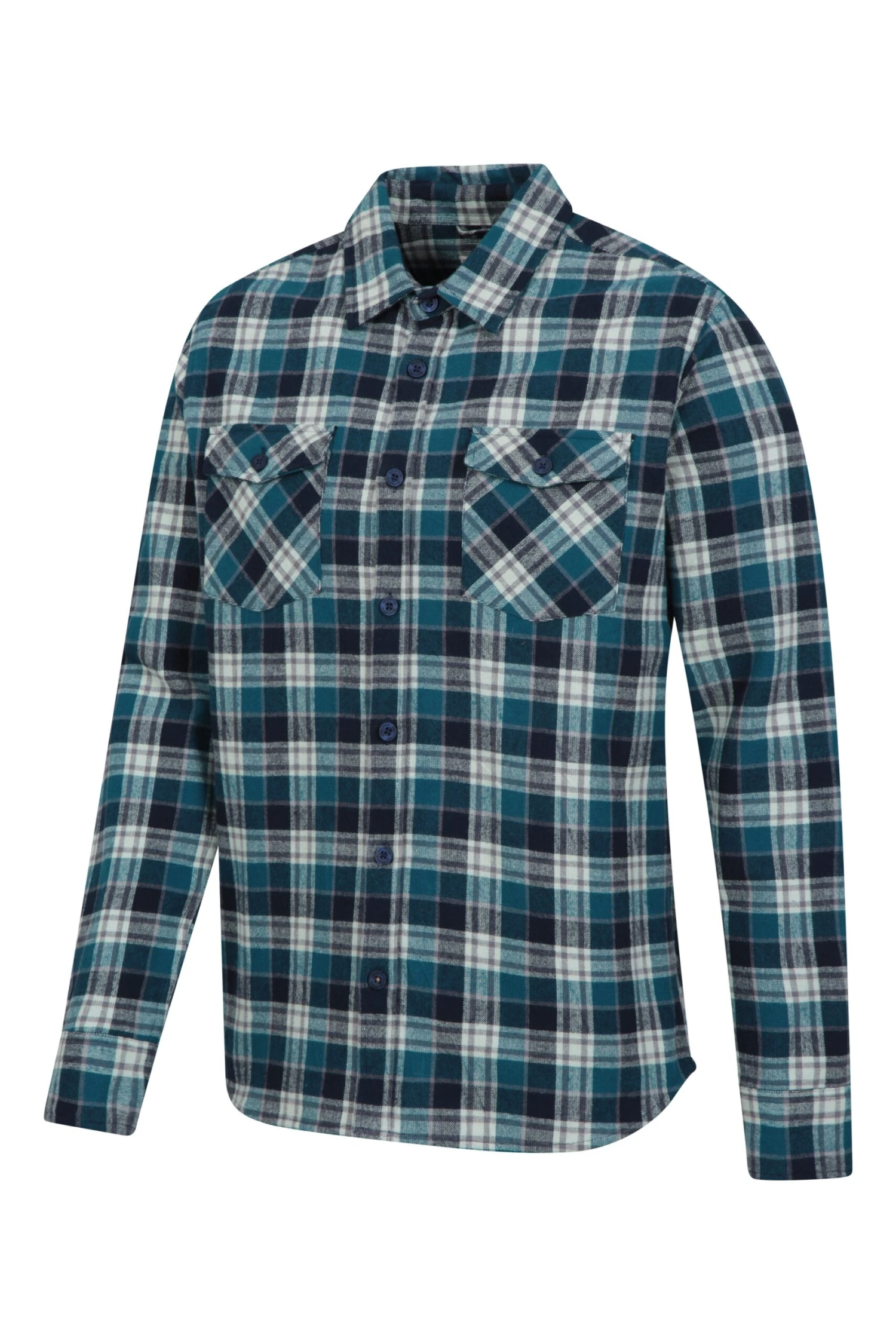 Track Mens Heavy Flannel Shirt Mountain Warehouse Track Mens Heavy Flannel Shirt -Mountain Warehouse 042528 blu track heavy flannel check shirt men aw21 04 scaled