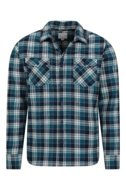 Mountain Warehouse Track Mens Heavy Flannel Shirt 6 Mountain Warehouse Track Mens Heavy Flannel Shirt -Mountain Warehouse 042528 blu track heavy flannel check shirt men aw21 05