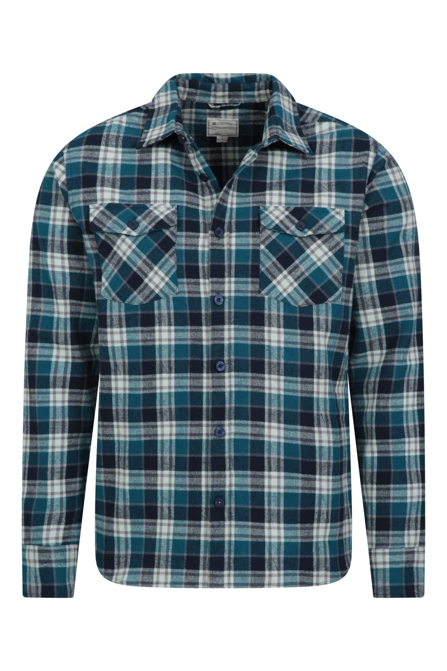 Track Mens Heavy Flannel Shirt Mountain Warehouse Track Mens Heavy Flannel Shirt -Mountain Warehouse 042528 blu track heavy flannel check shirt men aw21 05 scaled