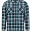 Mountain Warehouse Track Mens Heavy Flannel Shirt -Mountain Warehouse 042528 blu track heavy flannel check shirt mens aw21 01