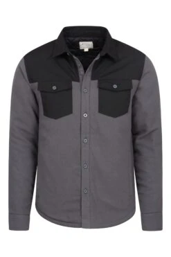 Mountain Warehouse Mens Flannel Padded Shacket 8 Mountain Warehouse Mens Flannel Padded Shacket -Mountain Warehouse 042603 cha flannel padded plain shacket men aw21 05