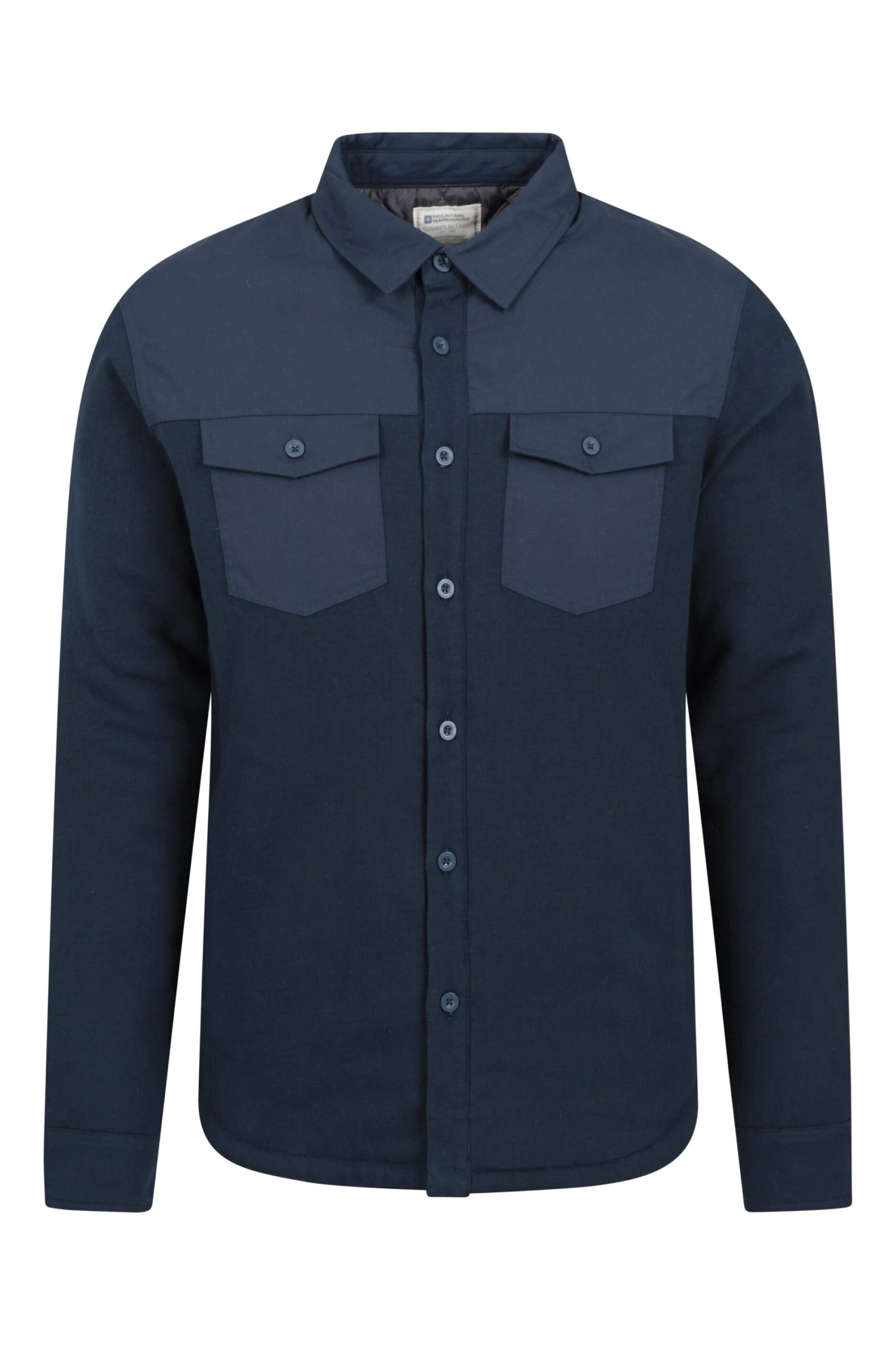 Mens Flannel Padded Shacket Mountain Warehouse Mens Flannel Padded Shacket -Mountain Warehouse 042603 nav flannel padded plain shacket men aw21 01 scaled