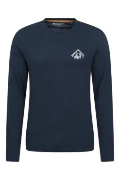 Mountain Warehouse Mountain View Mens T-Shirt 7 Mountain Warehouse Mountain View Mens T-Shirt -Mountain Warehouse 042699 nav mountain view ls organic tee men aw21 01
