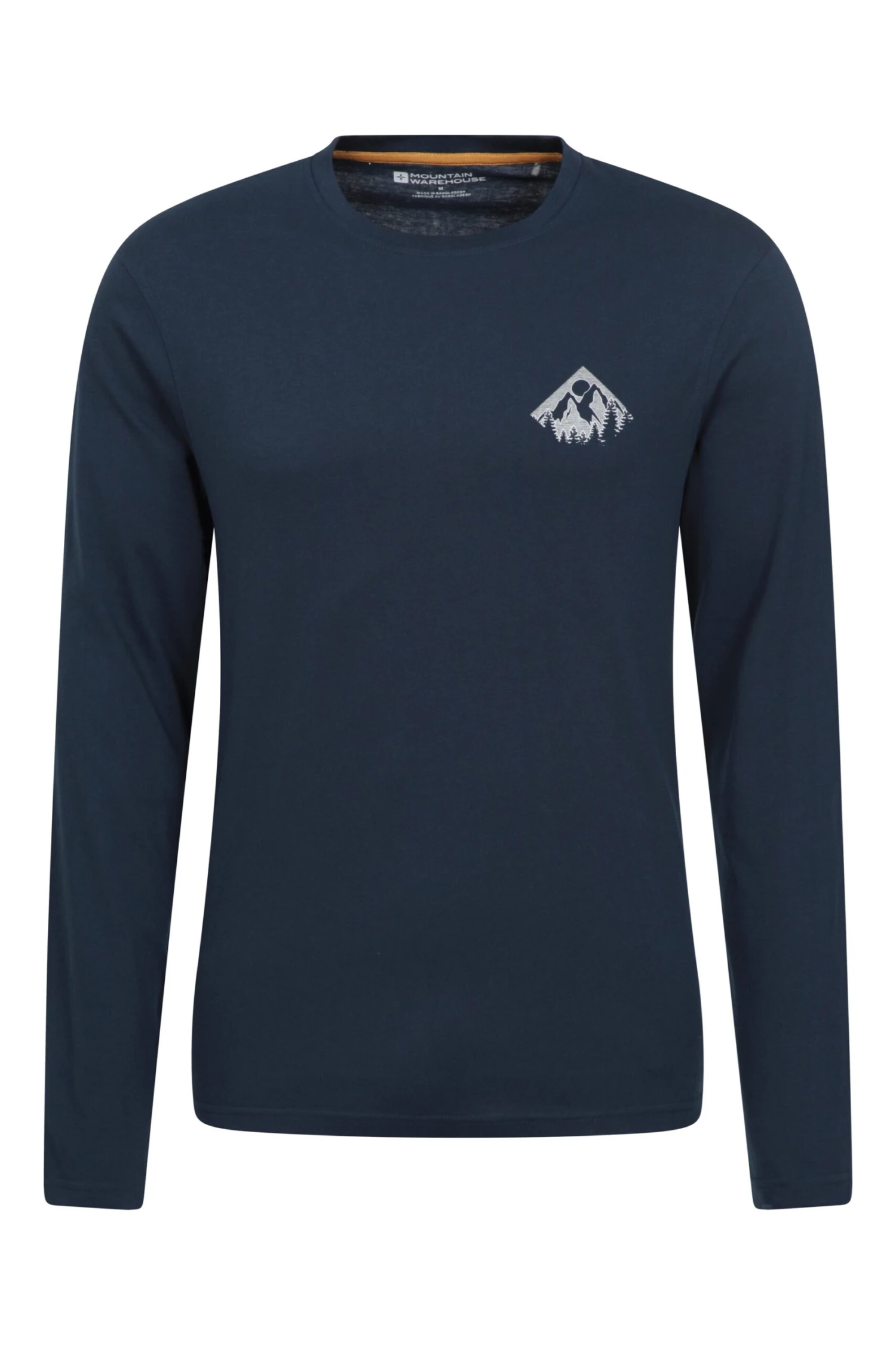 Mountain View Mens T-Shirt Mountain Warehouse Mountain View Mens T-Shirt -Mountain Warehouse 042699 nav mountain view ls organic tee men aw21 01 scaled