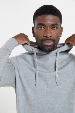 Mountain Warehouse Amble Mens Bamboo Lounge Hoodie -Mountain Warehouse 042802 gre bamboo amble lounge hoodie mens ecom gbg aw22 04