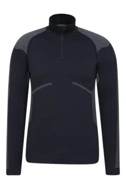 Mountain Warehouse Freestyle Mens Seamless Zip-Neck Baselayer