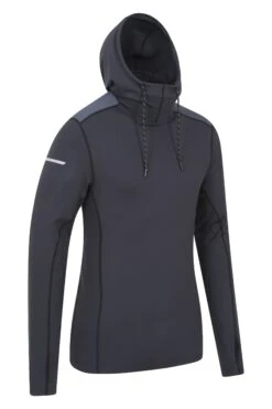 Mountain Warehouse Vault Mens Recycled Active Hoodie -Mountain Warehouse 043106 bla vault recycled pullover hoodie men aw21 02