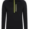 Mountain Warehouse Solo Mens Recycled Slim Fit Top -Mountain Warehouse 043126 bla solo slim fit half zip men aw21 01