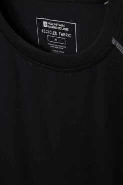 Mountain Warehouse Energy Mens Recycled Active Top -Mountain Warehouse 043514 bla energy recycled ls running tee men aw21 04