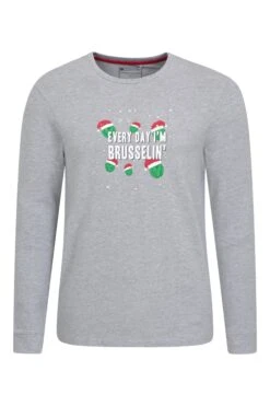 Mountain Warehouse Mens Printed Pyjama Set -Mountain Warehouse 043831 gre ls printed jersey pyjama set men aw21 02