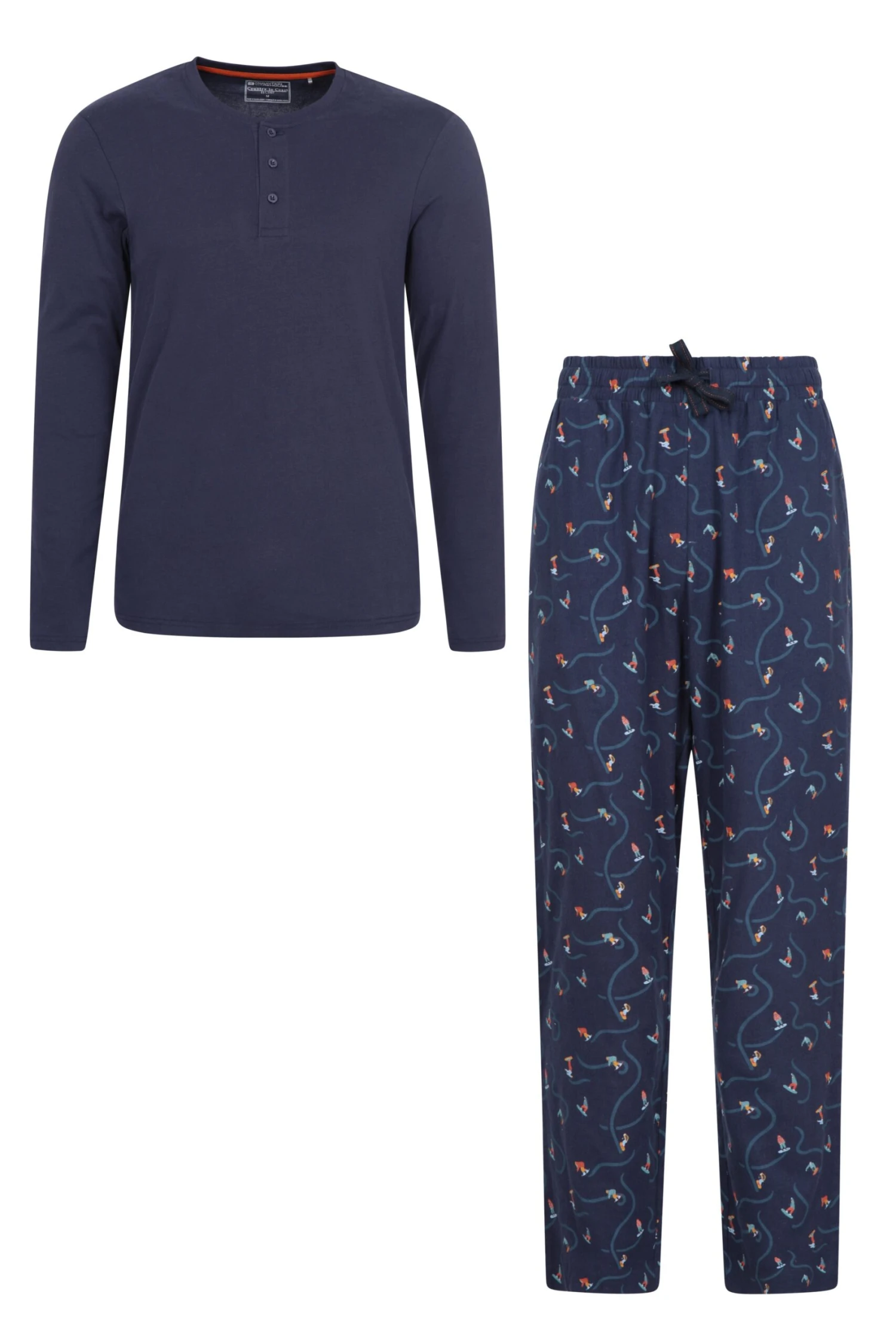 Mens Printed Woven Pyjama Set Mountain Warehouse Mens Printed Woven Pyjama Set -Mountain Warehouse 044381 nav ls printed woven pyjama set men aw21 01 scaled