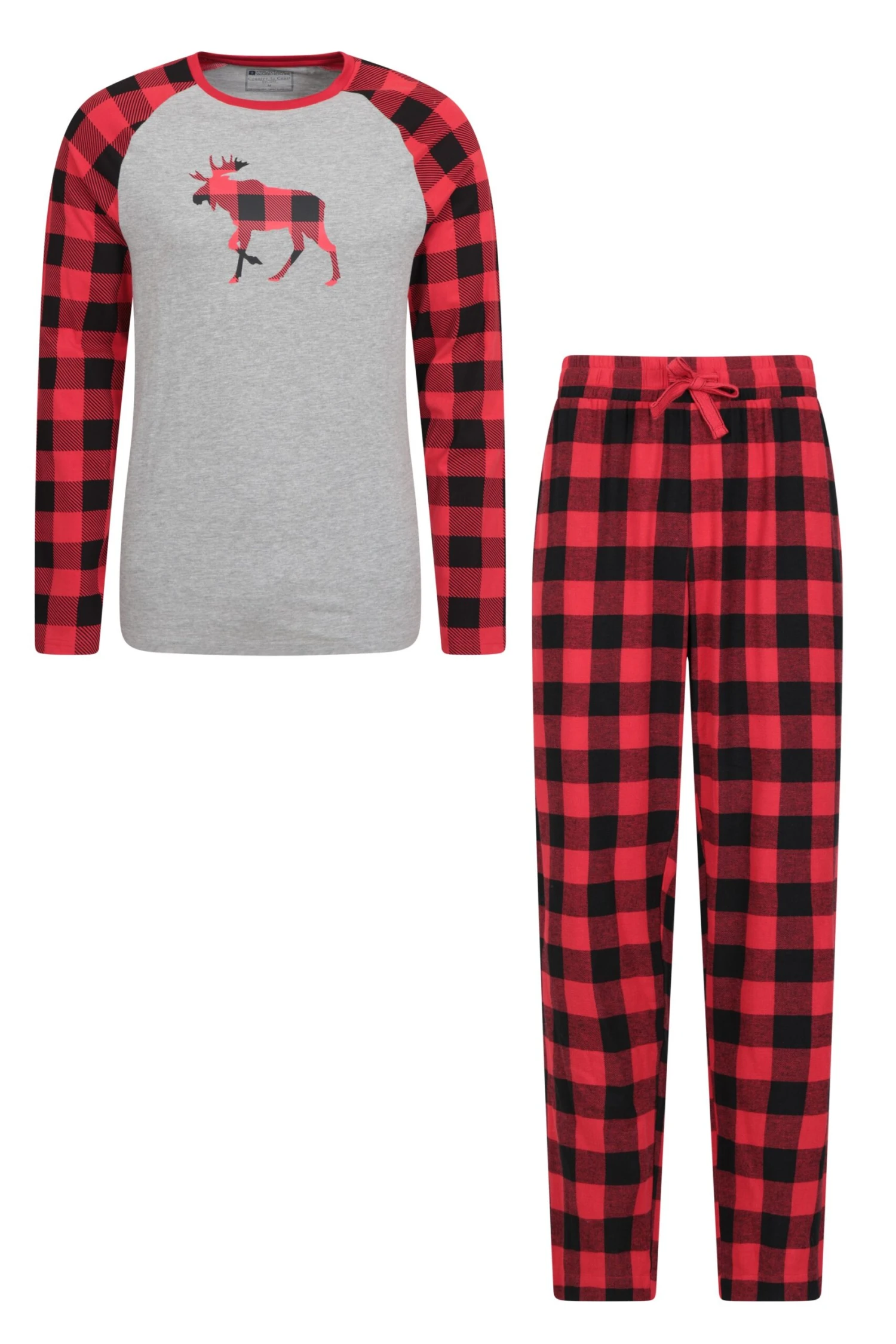 Mens Printed Woven Pyjama Set Mountain Warehouse Mens Printed Woven Pyjama Set -Mountain Warehouse 044381 red ls printed woven pyjama set men aw21 01 scaled