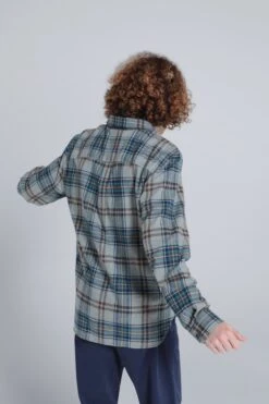 Animal Cove Mens Organic Shirt 5 Animal Cove Mens Organic Shirt -Mountain Warehouse 044885 mxd animal cove mens organic check shirt anl ecom gbg aw21 05