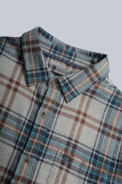 Animal Cove Mens Organic Shirt 8 Animal Cove Mens Organic Shirt -Mountain Warehouse 044885 mxd animal cove mens organic check shirt anl flat gbg aw21 08