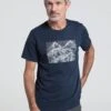 Mountain Warehouse Contour Mountain Mens Organic T-Shirt 1 Mountain Warehouse Contour Mountain Mens Organic T-Shirt -Mountain Warehouse 046250 nav contour mountain ecom gbg aw21 01