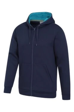 Mountain Warehouse Valerian Mens Zipped Hoodie -Mountain Warehouse 047724 nav valerian zip through hoodie men aw22 04