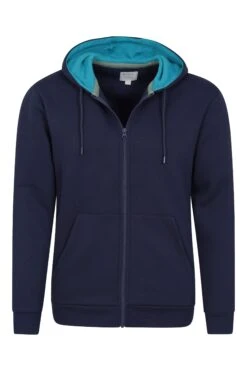Mountain Warehouse Valerian Mens Zipped Hoodie -Mountain Warehouse 047724 nav valerian zip through hoodie men aw22 05