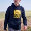 Mountain Warehouse Sunset Mens Graphic Hoodie -Mountain Warehouse 047916 nav sunset graphic hoodie mens ecom lifestyle aw22 01