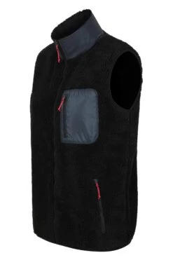 Mountain Warehouse Whitby Mens Borg Fleece Gilet -Mountain Warehouse 048070 bla whitby gilet men ss22 03