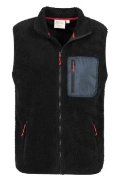 Mountain Warehouse Whitby Mens Borg Fleece Gilet -Mountain Warehouse 048070 bla whitby gilet men ss22 05