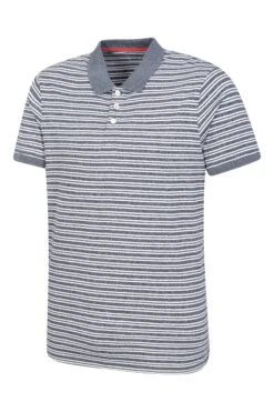 Mountain Warehouse Scouller Mens Striped Polo Shirt 4 Mountain Warehouse Scouller Mens Striped Polo Shirt -Mountain Warehouse 048117 gre scouller marled stripe polo men ss23 03