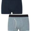 Mountain Warehouse Mens Striped Boxers 2-Pack -Mountain Warehouse 048157 blu stripe boxer multipack men aw21 11