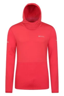 Mountain Warehouse Speed Mens Running Hoodie -Mountain Warehouse 048269 red speed running hoodie men aw22 01