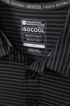 Mountain Warehouse Fairway IsoCool Mens Polo Shirt -Mountain Warehouse 048290 bla fairway isocool stripe polo men ss23 05