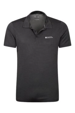 Mountain Warehouse Fairway IsoCool Mens Polo Shirt -Mountain Warehouse 048290 bla fairway isocool stripe polo men ss23 06