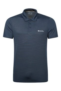 Mountain Warehouse Fairway IsoCool Mens Polo Shirt -Mountain Warehouse 048290 blu fairway isocool stripe polo men ss23 01