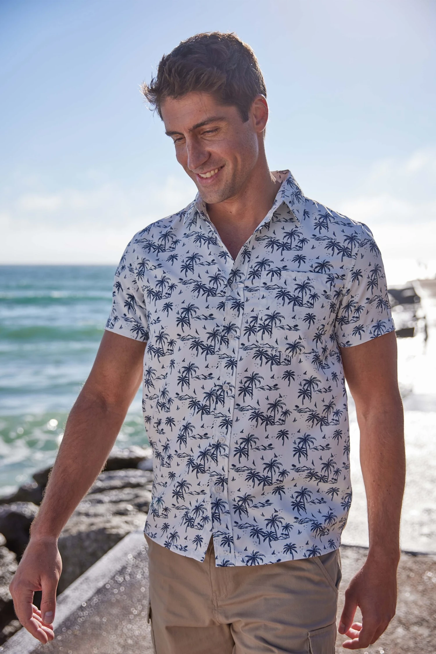 Sedum Mens Easy Care Shirt Mountain Warehouse Sedum Mens Easy Care Shirt -Mountain Warehouse 048353 whi sedum easy care printed shirt men ecom lifestyle ss22 01 scaled